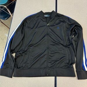 Ralph Lauren Black and Blue Bomber Jacket